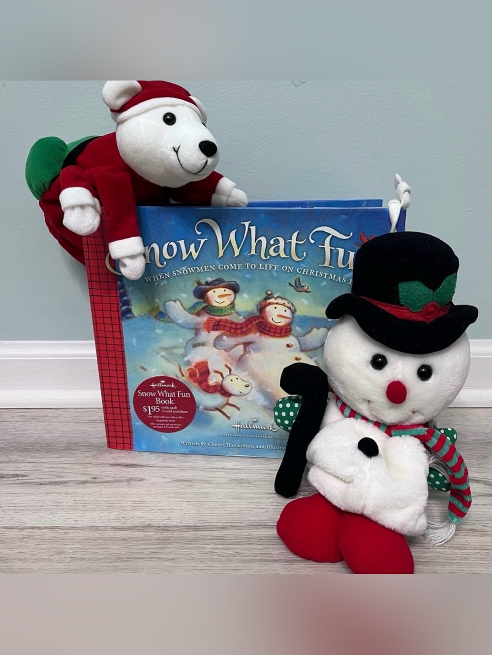 Hallmark Snow What Fun! - Vintage Infant Toy & Book Bundle